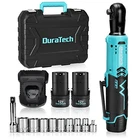 Duratech 48 Ft-lbs Electric Ratchet Wrench Set 3/8" 1/4" 12V Batteries Ti New. Price: $148.10.