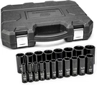 Gearwrench 19 Piece Inch Drive 6 Point Impact Socket Set, Deep, Sae 1/2" New. Price: $202.99.