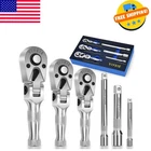 Stubby Flex Head Ratchet Set, 6PCS 1/4 3/8 1/2 Inch New. Price: $53.19.