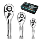 Duratech 3PCS Stubby Ratchet Wrench Set 90-TOOTH 1/4" 3/8" 1/2" Dr Socket New. Price: $38.99.