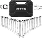 Workpro 22-PIECE Ratcheting Combination Wrench Set Metric 6-18MM & Sae 1/4-3/4" New. Price: $56.99.