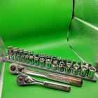 Craftsman 3/8" & 1/4" 34PC Socket Set Mm Sae W/2 Usa New. Price: $59.99.