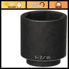 1/2" Drive 1-7/16" Deep Socket Grey Pneumatic Compatible Tool For Mechanics New. Price: $43.69.