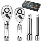 Stubby Set, 1/4-INCH And 3/8-INCH With 2 Extension Bars, 4-PIEC New. Price: $35.47.