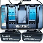 New Makita BL1850B2DC2 18V Li-ion Battery DC18RD Dual Port Charger. Price: $349.34.