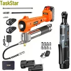 Taskstar Electric Grease Gun 10000 Psi Led & 3/8" 40 Nm Cordless Ratchet Combo New. Price: $113.52.