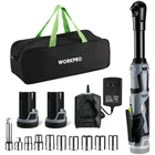 Workpro 12V 40 Ft-lbs Power Ratchet Wrench Kit 10-PIECE Socket Accessory Set New. Price: $130.98.