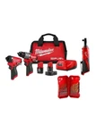Milwaukee M12 Fuel Cordless Hammer Drill/impact Kit 3/8 In. Ratchet Combo New. Price: $280.00.